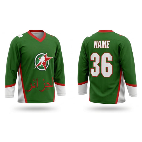 Algeria الجزائر Hockey Jersey Green