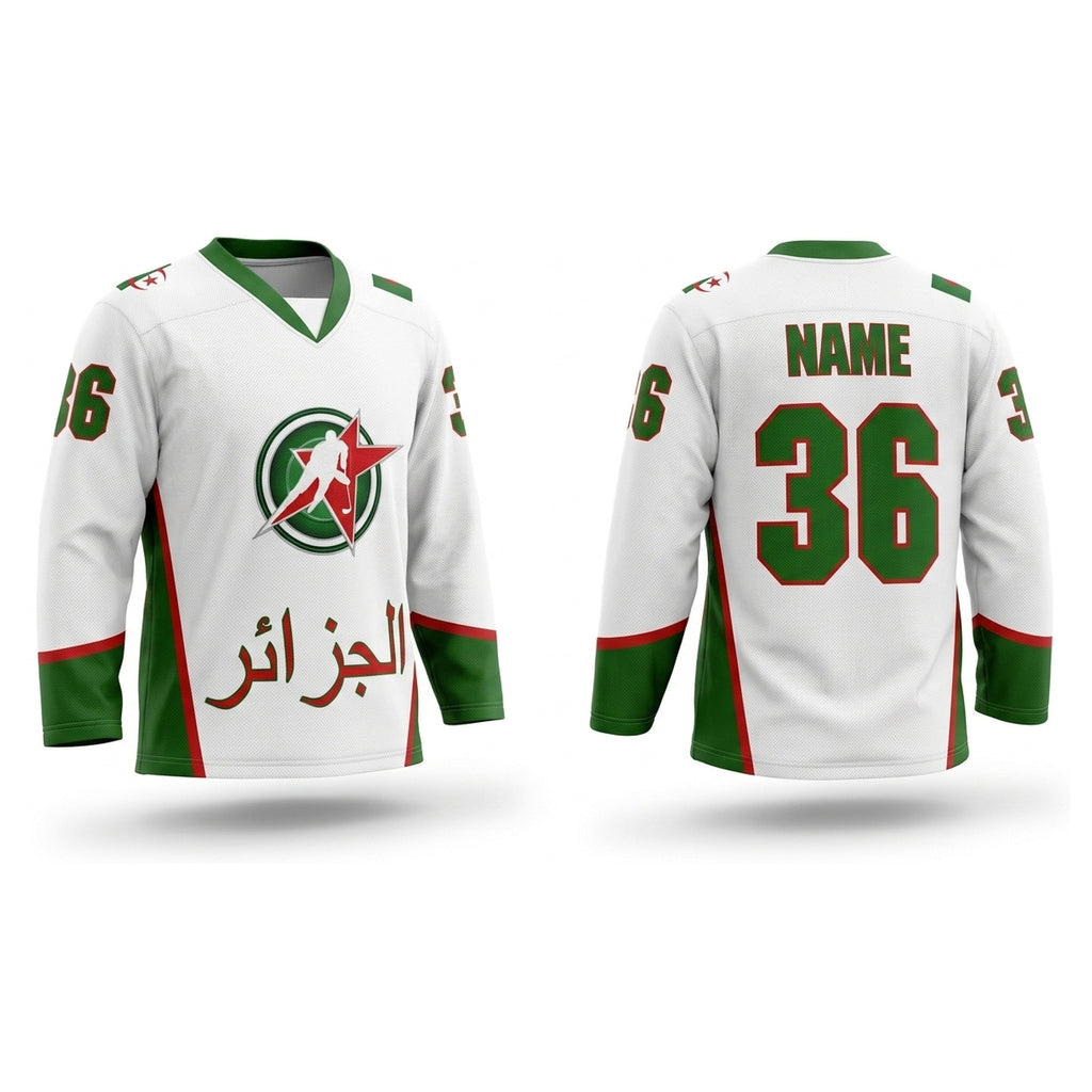 Algeria الجزائر Hockey Jersey White