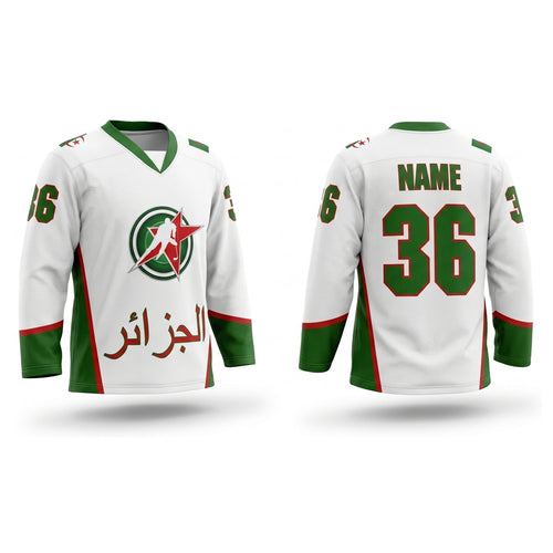 Algeria الجزائر Hockey Jersey White