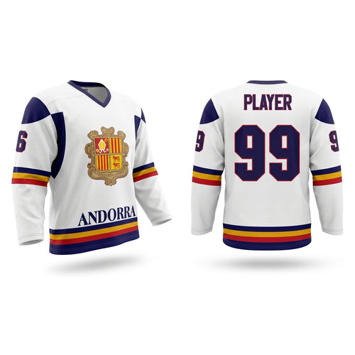 Andorra hockey jersey white
