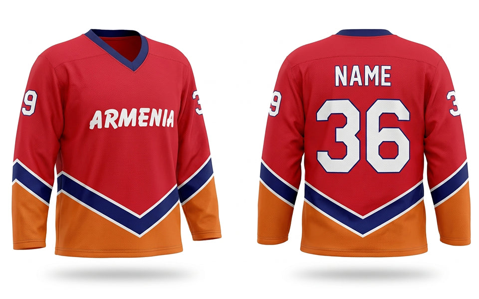 Armenia hockey jersey red