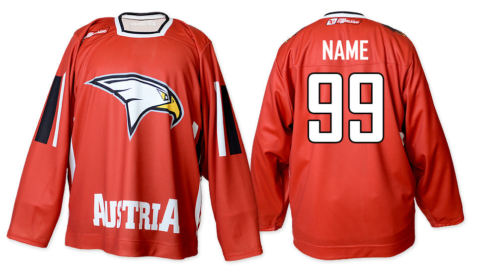 Austria hockey jersey red