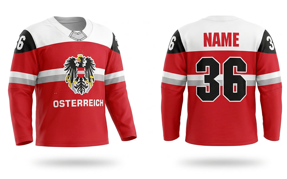Austria hockey jersey red 2022