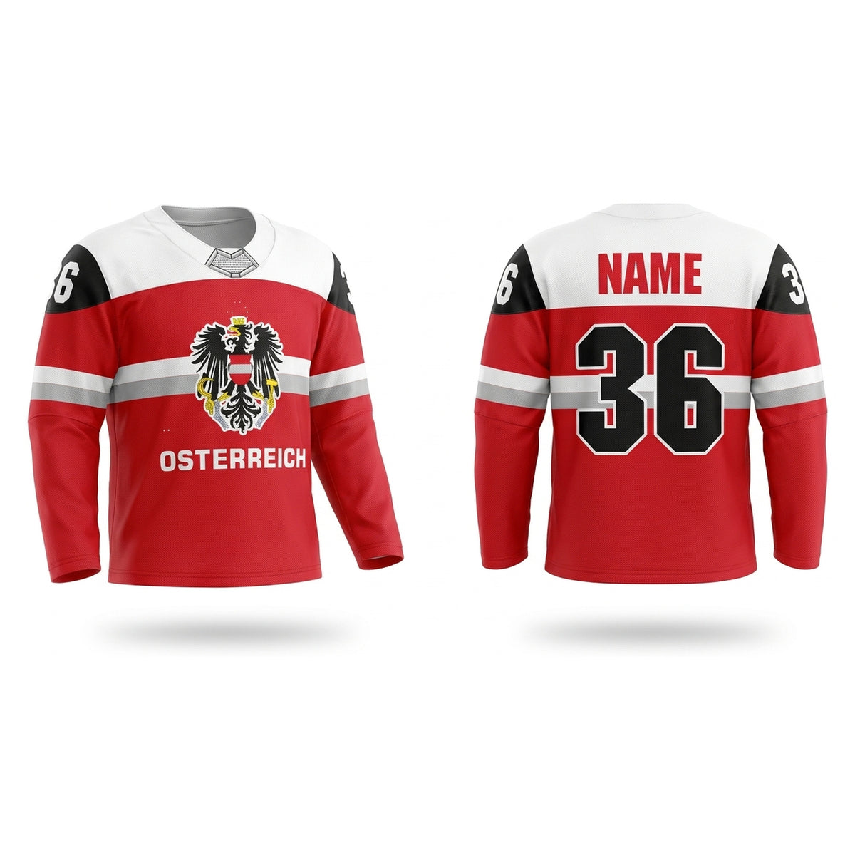 Austria hockey jersey red 2022