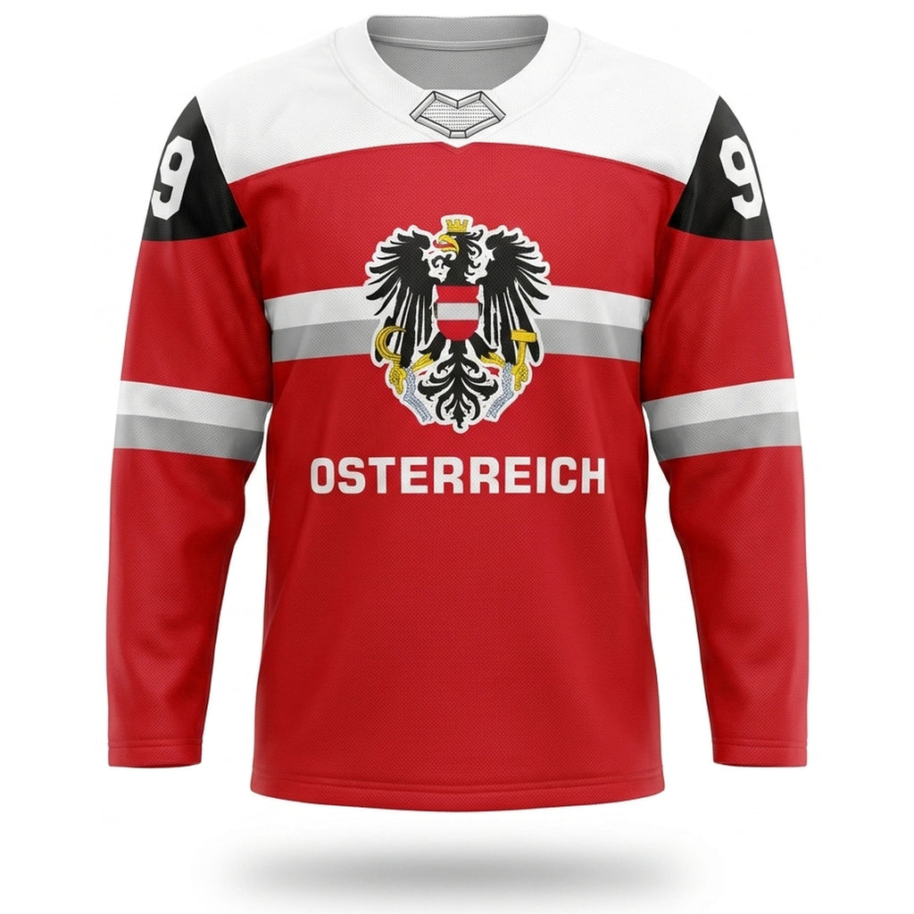 Austria hockey jersey red 2022