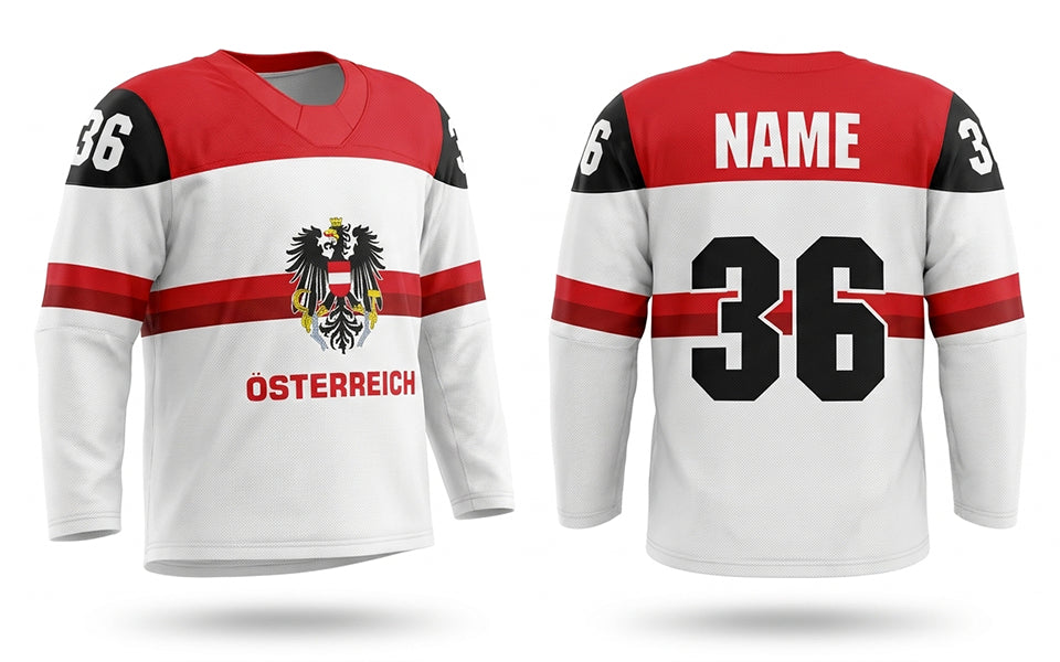 Austria hockey jersey white 2022
