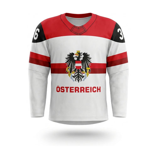 Austria hockey jersey white 2022