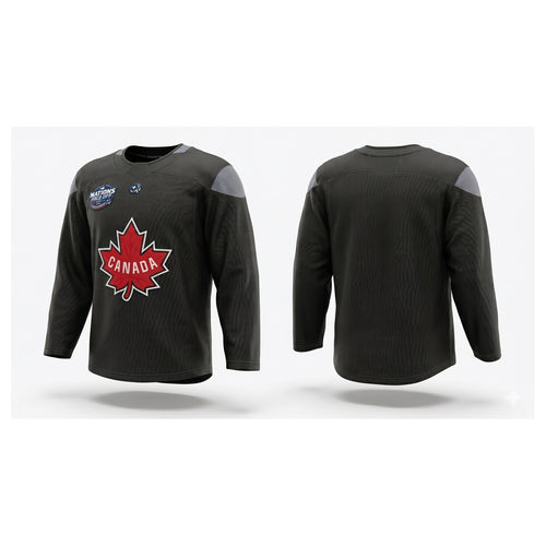 Canada hockey black practice jersey 2025