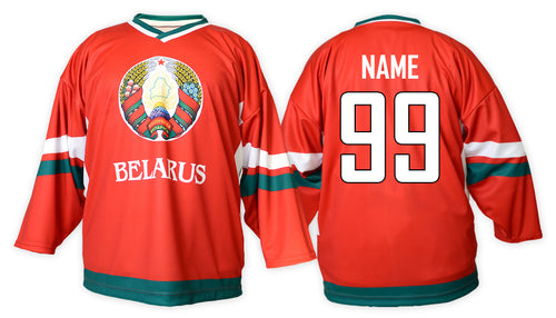 Belarus hockey jersey red