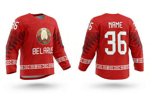 Belarus hockey jersey red 2019