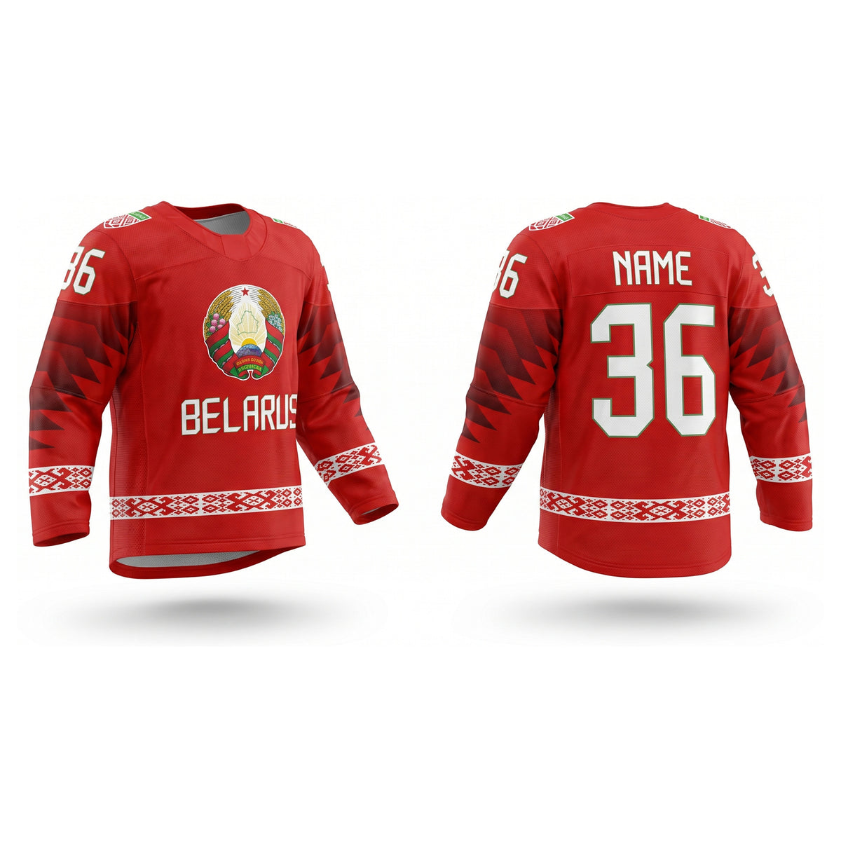 Belarus hockey jersey red 2019