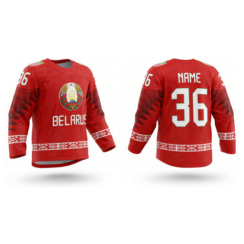 Belarus hockey jersey red 2019