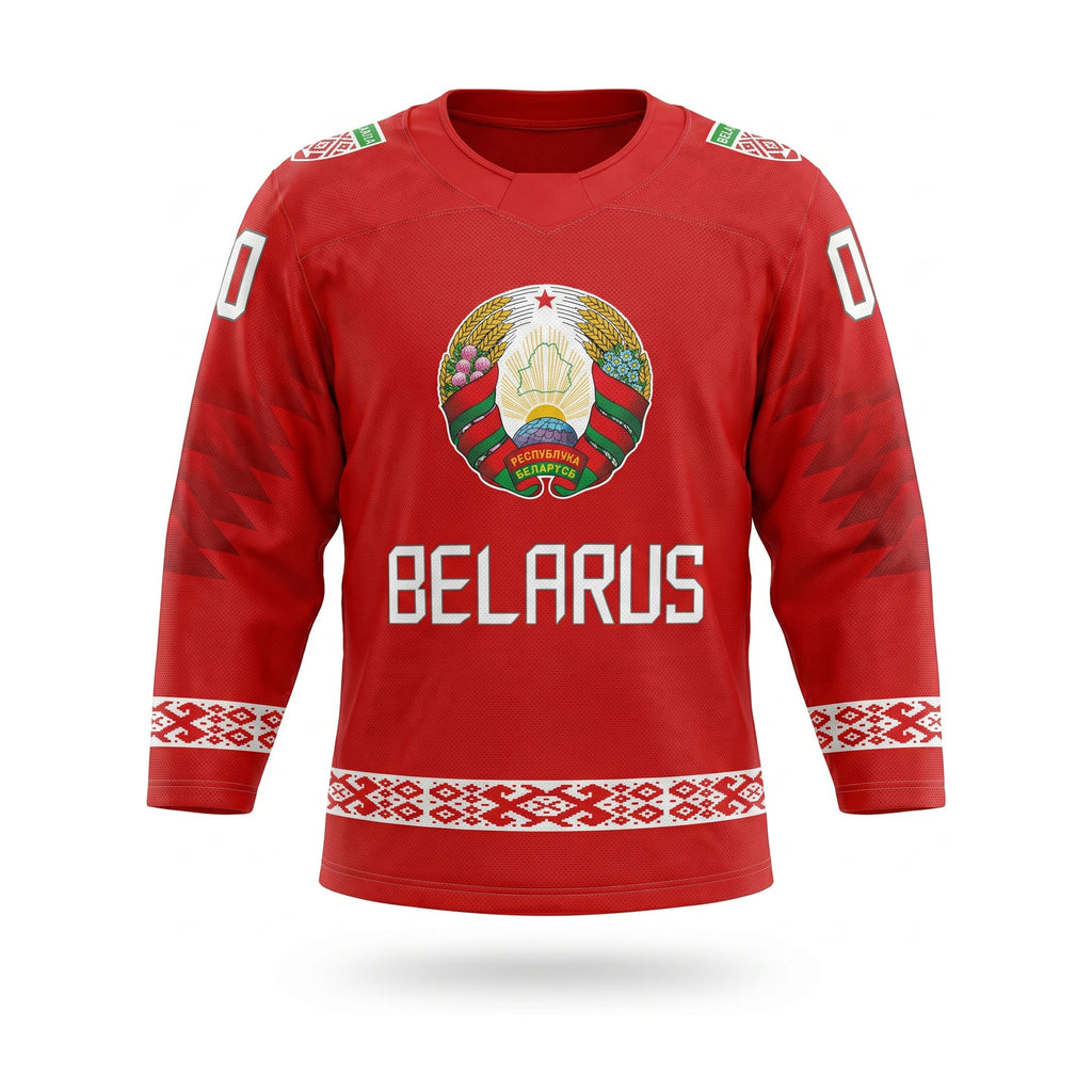 Belarus hockey jersey red 2019