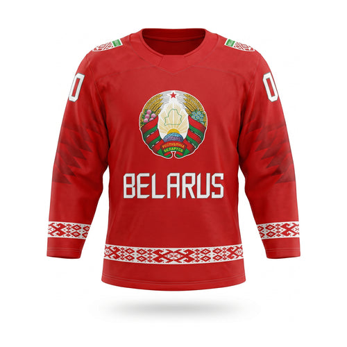Belarus hockey jersey red 2019