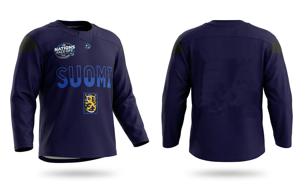 Finland hockey blue practice jersey 4 nations cup