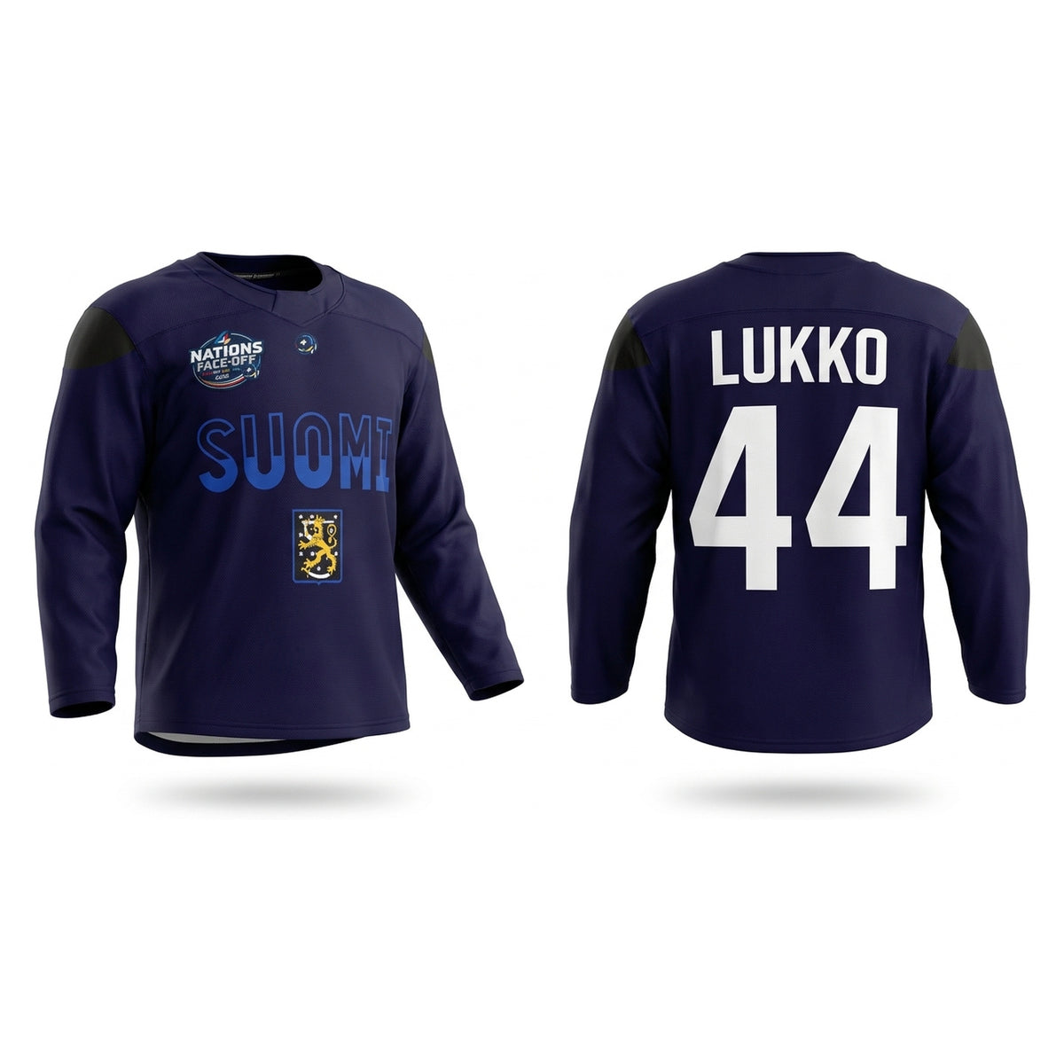 Finland hockey blue practice jersey 2025