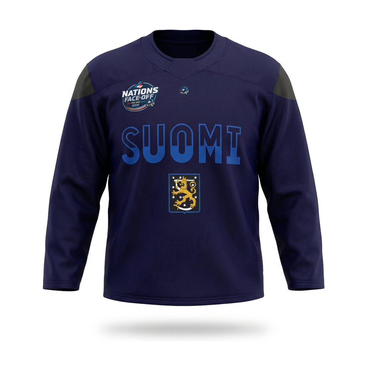 Finland hockey blue practice jersey 2025