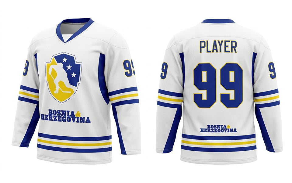 Bosnia and Herzegovina hockey jersey white