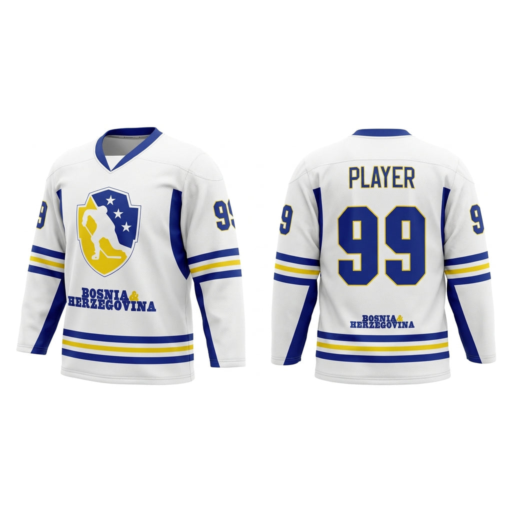 Bosnia and Herzegovina hockey jersey white