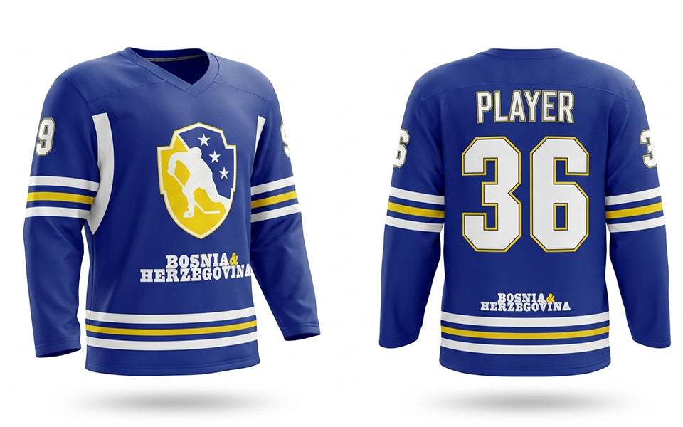 Bosnia and Herzegovina hockey jersey blue