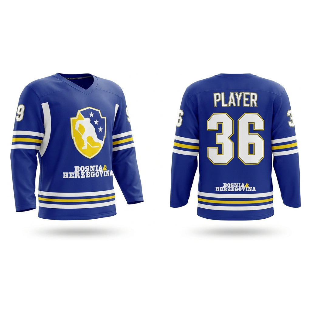 Bosnia and Herzegovina hockey jersey blue