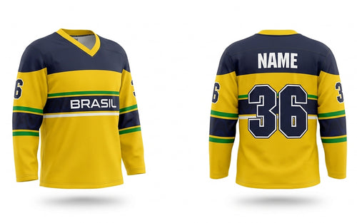 Brazil hockey jersey yellow