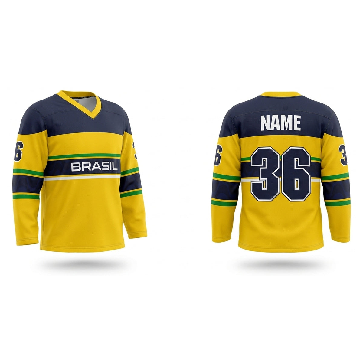 Brazil hockey jersey yellow