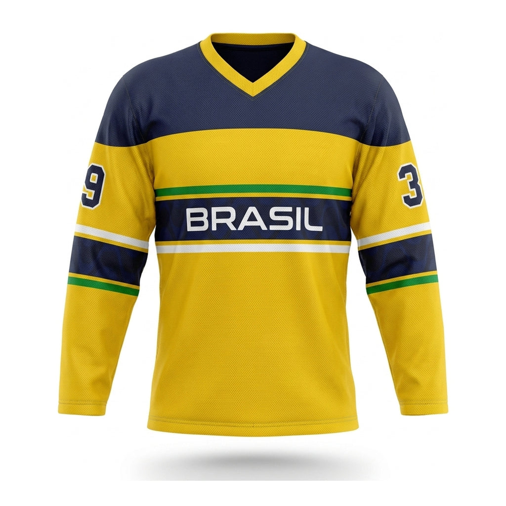 Brazil hockey jersey yellow