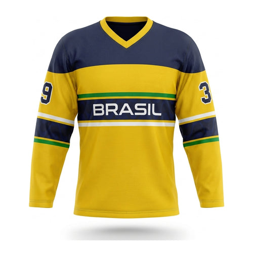 Brazil hockey jersey yellow