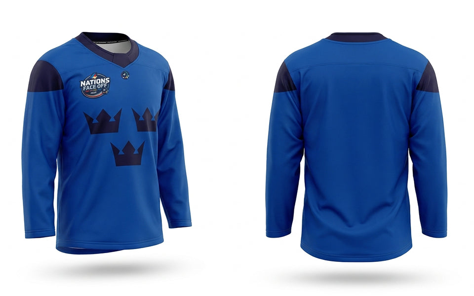 Sweden hockey blue practice jersey 4 nations cup