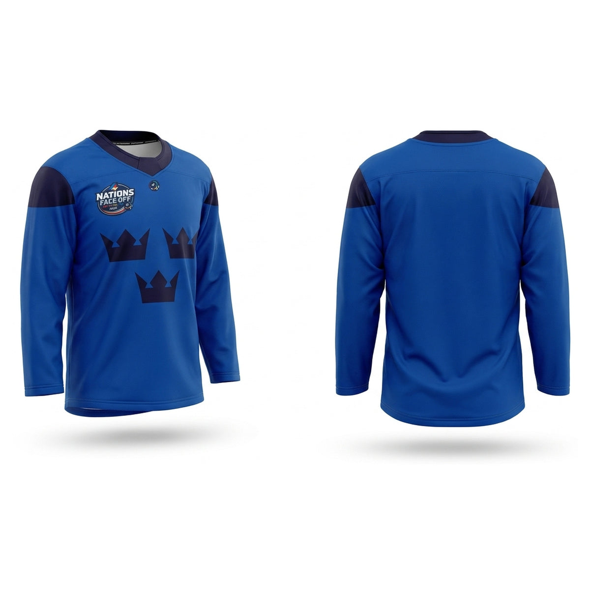 Sweden hockey blue practice jersey 2025