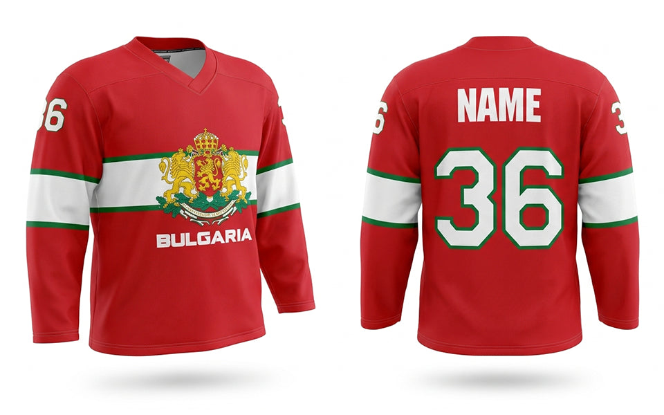 Bulgaria hockey jersey red