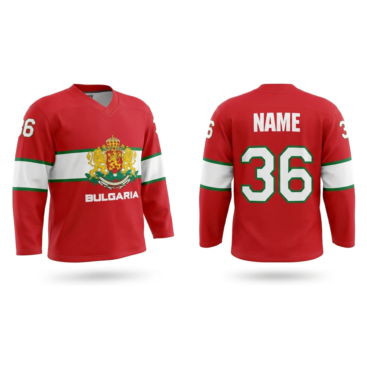 Bulgaria hockey jersey red