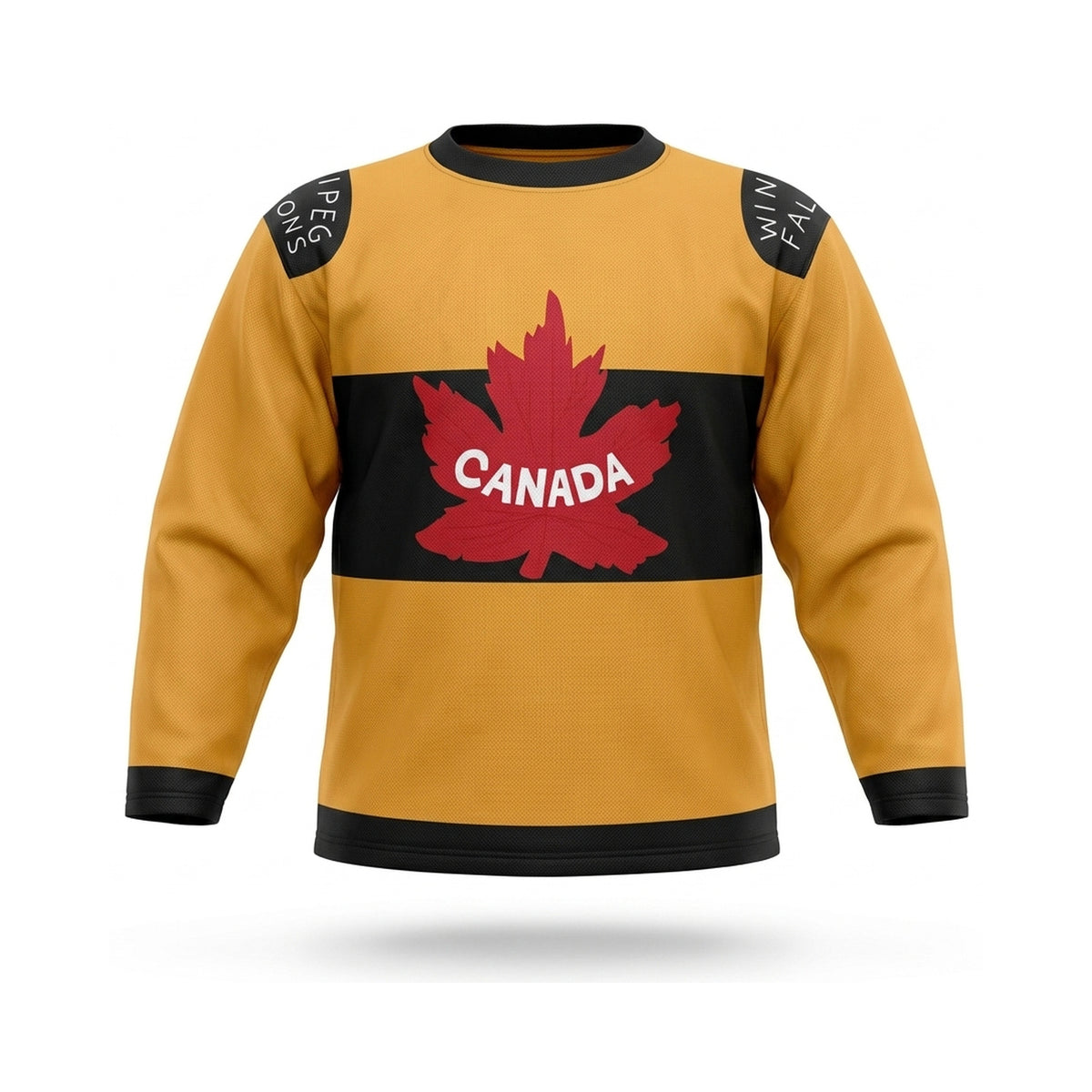 Canada retro 1920 hockey jersey yellow