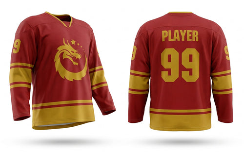 China red hockey jersey