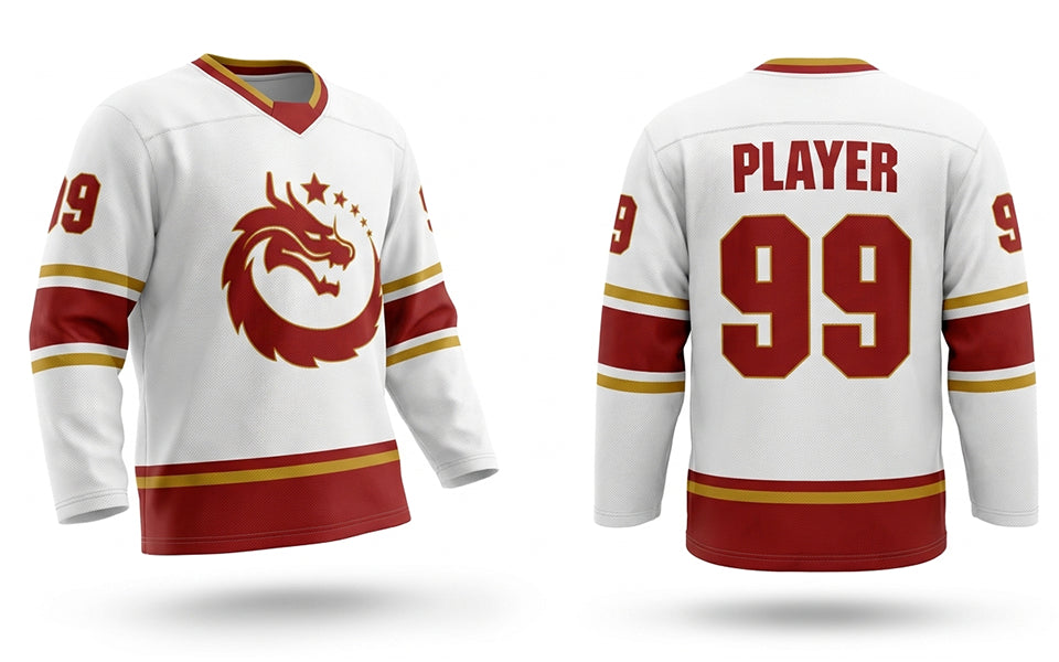 China white hockey jersey