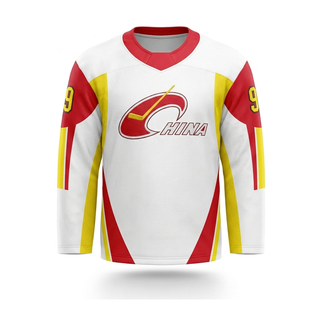 China white hockey jersey 2024