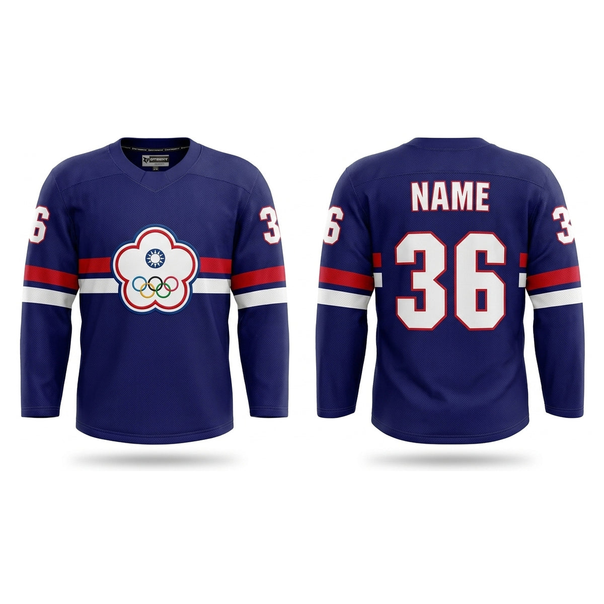 China Taipei Taiwan 臺北市 hockey jersey blue