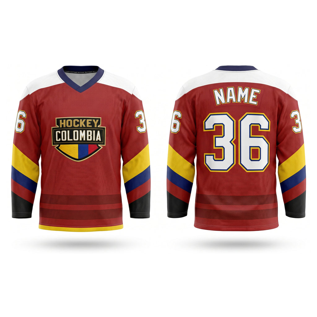Colombia hockey jersey red