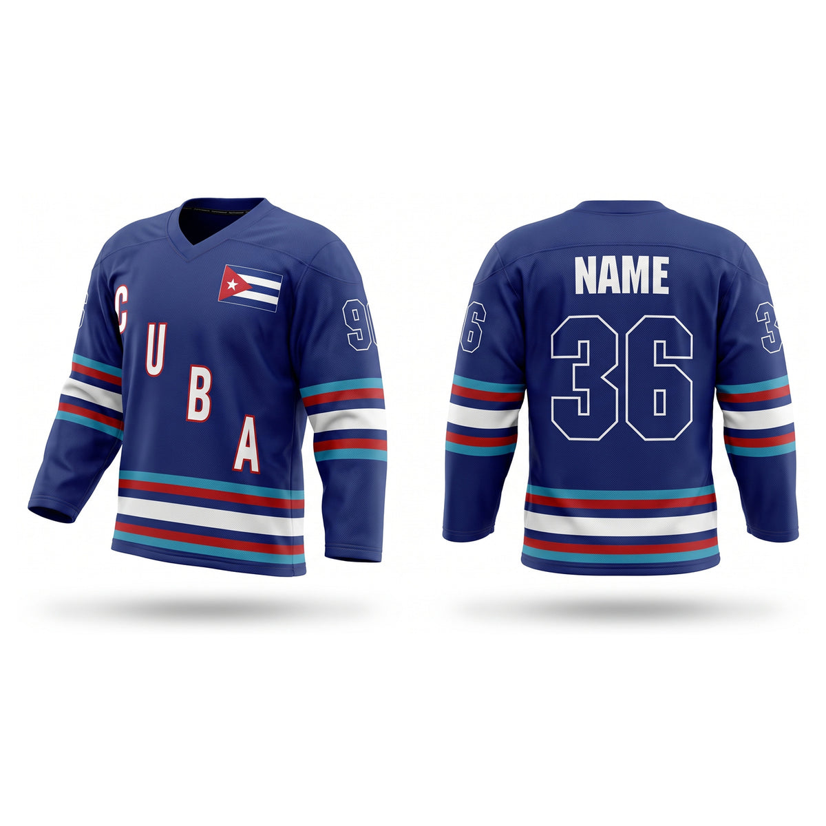 Cuba hockey jersey blue