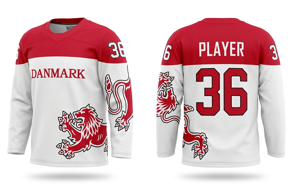 Denmark hockey jersey white 2017