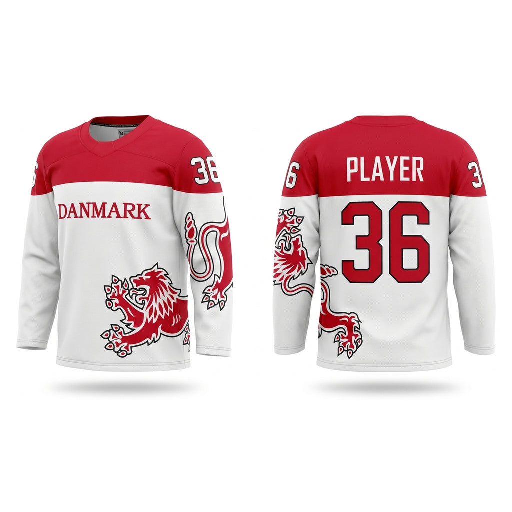 Denmark hockey jersey white 2017