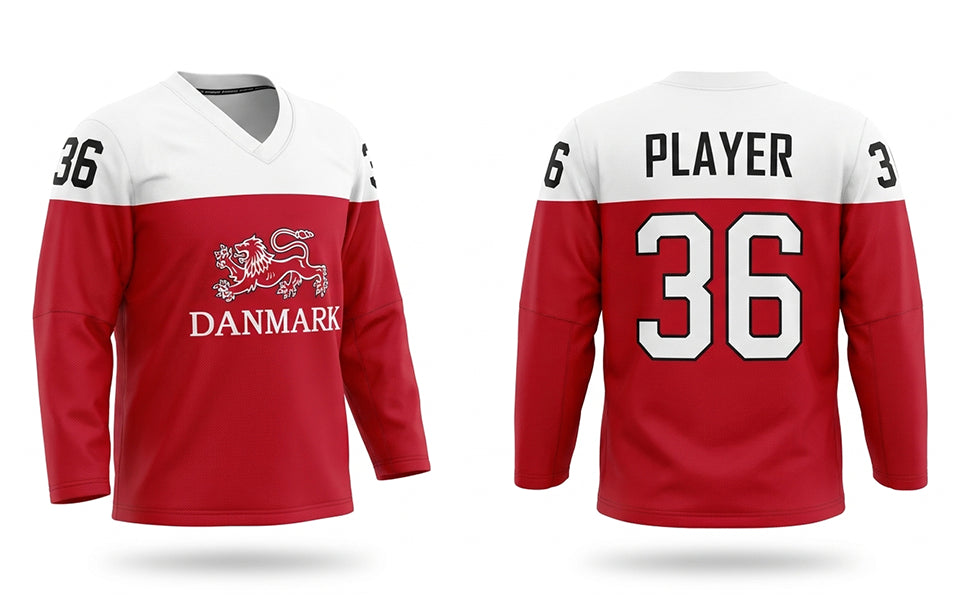 Denmark hockey jersey red 2017