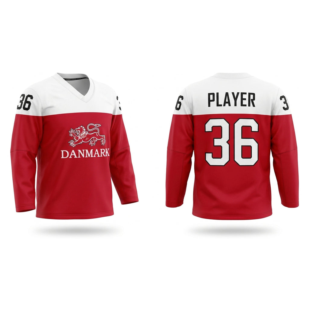 Denmark hockey jersey red 2017