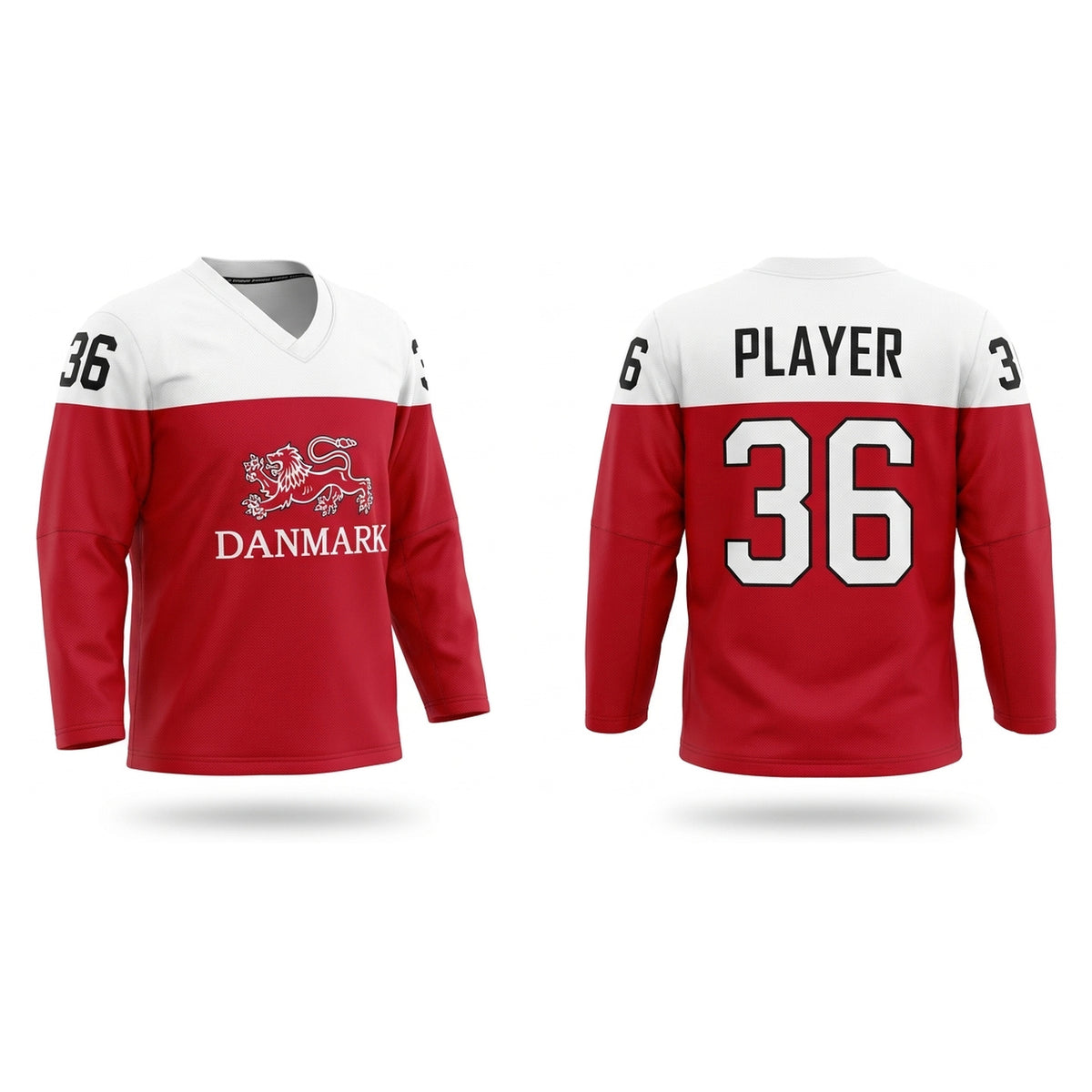 Denmark hockey jersey red 2017