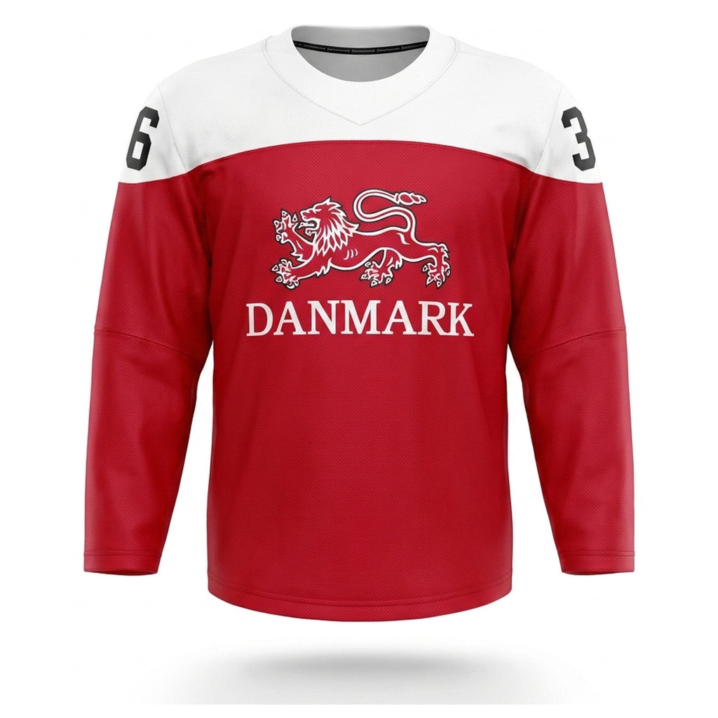 Denmark hockey jersey red 2017