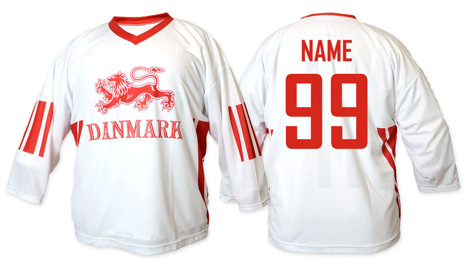Denmark hockey jersey white