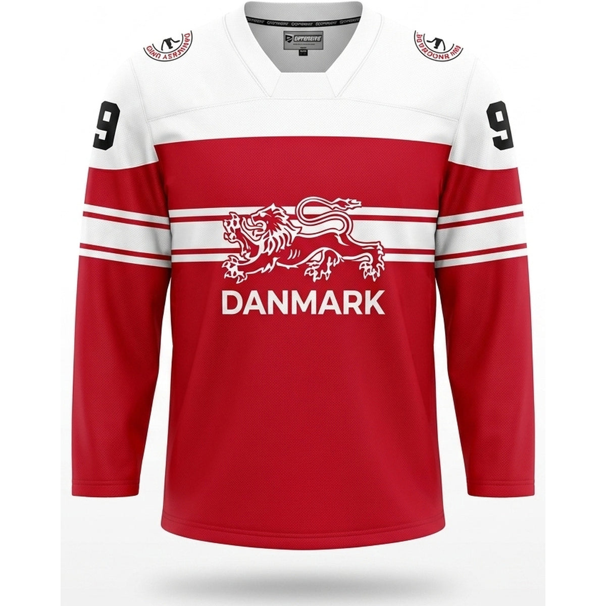 Denmark hockey jersey red 2022