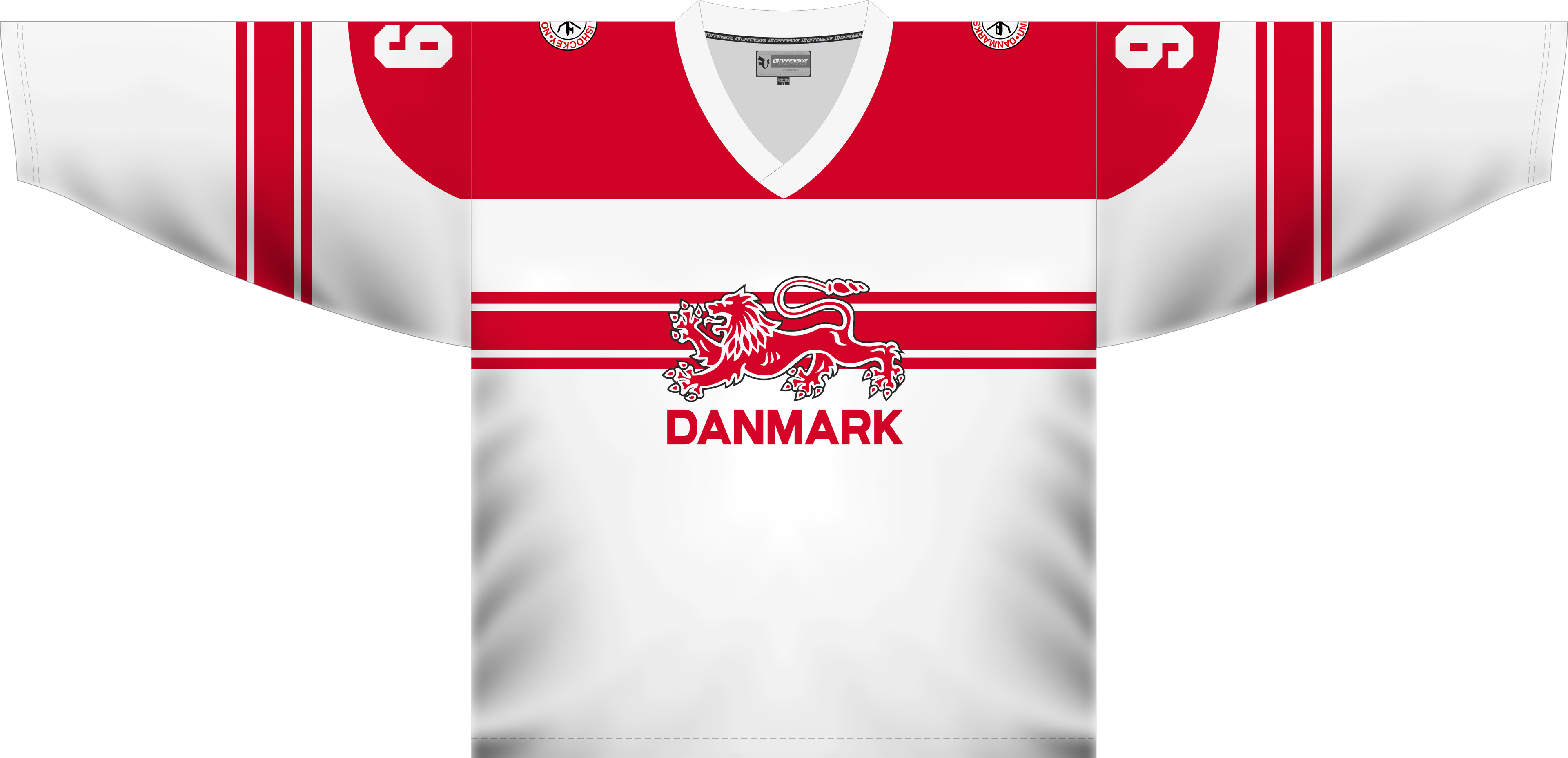 Denmark hockey jersey white 2022