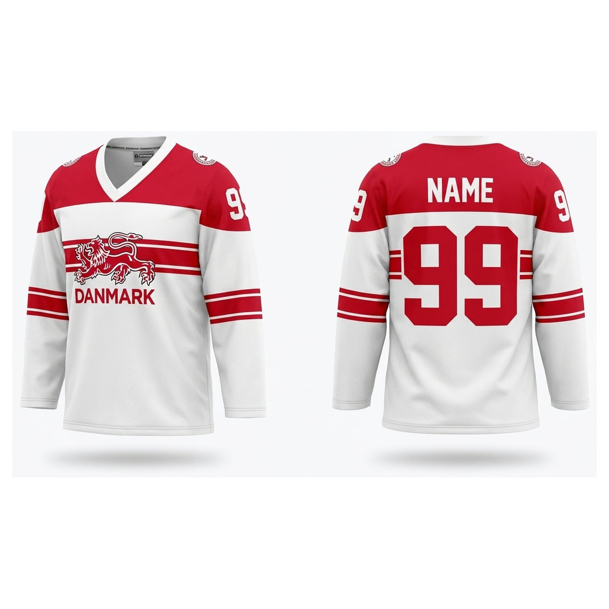 Denmark hockey jersey white 2022
